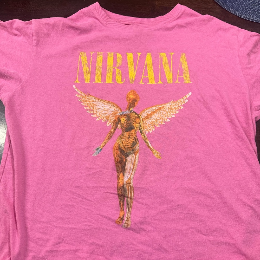 Pink nirvana shirt